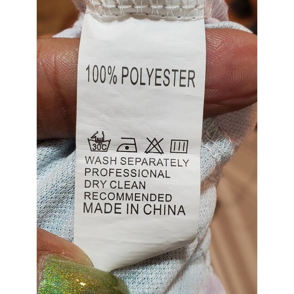 Famulily Women's Pink & Blue 100% Polyester V-Neck 3/4 Sleeve Casual Romper L - Picture 9 of 11